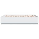 vidaXL Cadre de lit avec lumières LED blanc 120x190 cm bois ingénierie