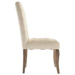 vidaXL Chaises à manger lot de 4 beige tissu à l'aspect de lin