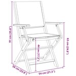 vidaXL Ensemble à manger de jardin 5 Pièces taupe tissu et bois massif