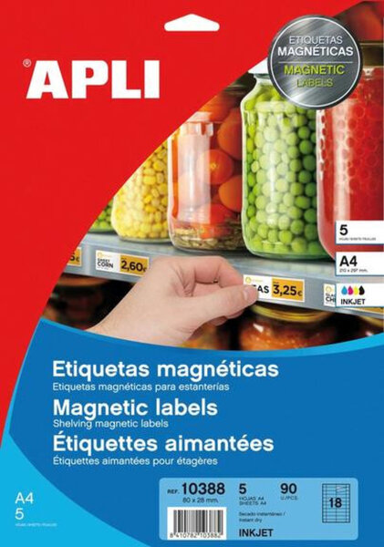 Étiquettes Aimantees Commerce 5  Feuilles