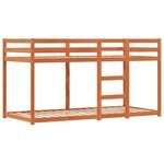 vidaXL Lit superposé avec rideaux bleu 80x200 cm bois pin massif