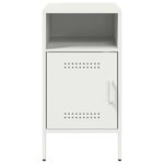 vidaXL Tables de chevet 2 Pièces blanc 36x39x68 cm acier laminé à froid