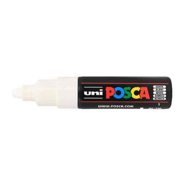 Marqueur pointe large conique PC7M BL Blanc POSCA