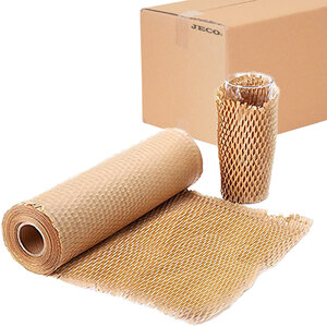 2 rouleaux de papier kraft en nid d’abeille 40cm x 50m linéaires