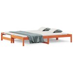 vidaXL Lit de jour avec lit gigogne cire marron 90x190 cm pin massif