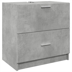 vidaXL Armoire d'évier gris béton 59x37x59 cm Bois d'ingénierie