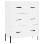 vidaXL Buffet haut Blanc 69 5x34x180 cm Bois d'ingénierie