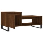 vidaXL Table basse Chêne marron 100x50x45 cm Bois d'ingénierie