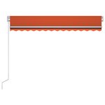 vidaXL Auvent manuel rétractable avec LED 300x250 cm Orange et marron