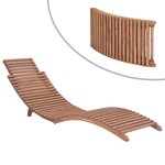 vidaXL Chaise longue pliable Bois de teck solide