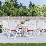 vidaXL Coussins de chaise de jardin lot de 6 rouge bordeaux 50x50x3 cm