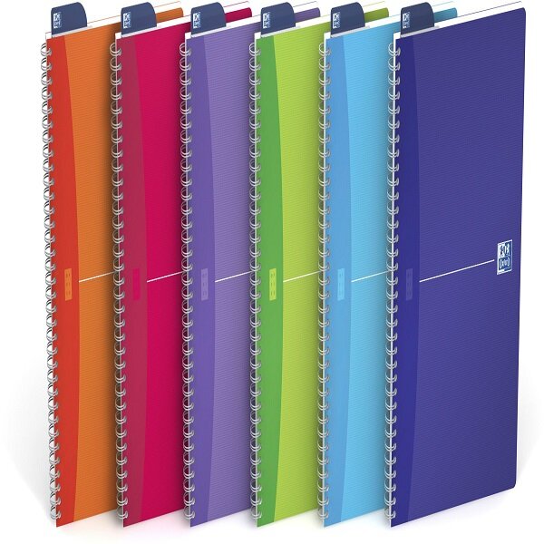 Oxford Cahier à spirale "My Colours", A4, quadrillé, 180 pages,