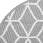 vidaXL Tapis d'extérieur gris Ø160 cm PP