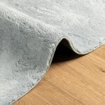 vidaXL Tapis HUARTE à poils courts doux et lavable bleu 160x160 cm