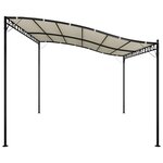 vidaXL Auvent crème 4x3 m 180 g/m² tissu et acier