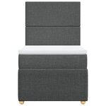 vidaXL Sommier à lattes de lit avec matelas Gris foncé 80x200 cm Tissu