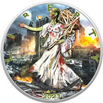 Monnaie en argent 1 dollar g 31.1 (1 oz) millésime 2023 eagle zombie apocalypse