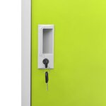 vidaXL Armoire à casiers Gris clair et vert 90x45x92 5 cm Acier