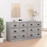 vidaXL Buffets 2 Pièces sonoma gris bois d'ingénierie