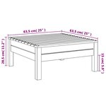 vidaXL Repose-pied de jardin gris bois de pin massif