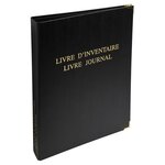 Reliure Luxe Avec Recharge 297x210 Livre D'inventaire + Livre Journal 150 Feuillets Foliotés 90g + 2 Gardes - Noir - Le Dauphin