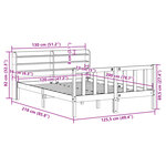 vidaXL Cadre de lit sans matelas blanc 120x200 cm bois de pin massif