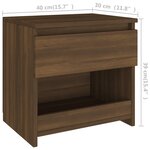 vidaXL Tables de chevet 2 Pièces Chêne marron 40x30x3cm Bois d'ingénierie