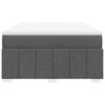 vidaXL Sommier à lattes de lit avec matelas Gris foncé 160x200cm Tissu