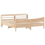vidaXL Cadre de lit avec tête de lit 200x200 cm Bois de pin massif