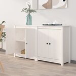 vidaXL Buffets 2 Pièces blanc 70x35x80 cm bois massif de pin
