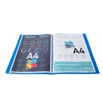 Protège-documents En Polypropylène Souple Opak 200 Vues - A4 - Bleu Clair - X 8 - Exacompta