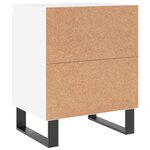 vidaXL Tables de chevet 2 Pièces blanc 40x30x50 cm bois d'ingénierie