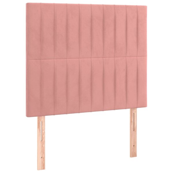 vidaXL Têtes de lit 2 Pièces Rose 80x5x78/88 cm Velours