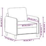 vidaXL Fauteuil Rose 60 cm Velours
