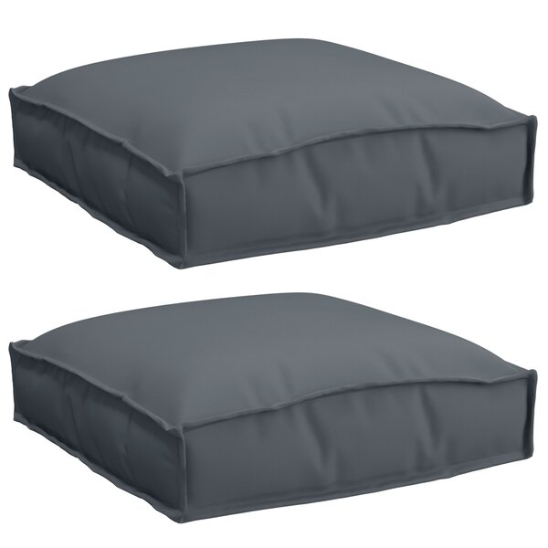 vidaXL Coussins de palette pour siège 2 Pièces Anthracite 40x40x8 cm Tissu Oxford