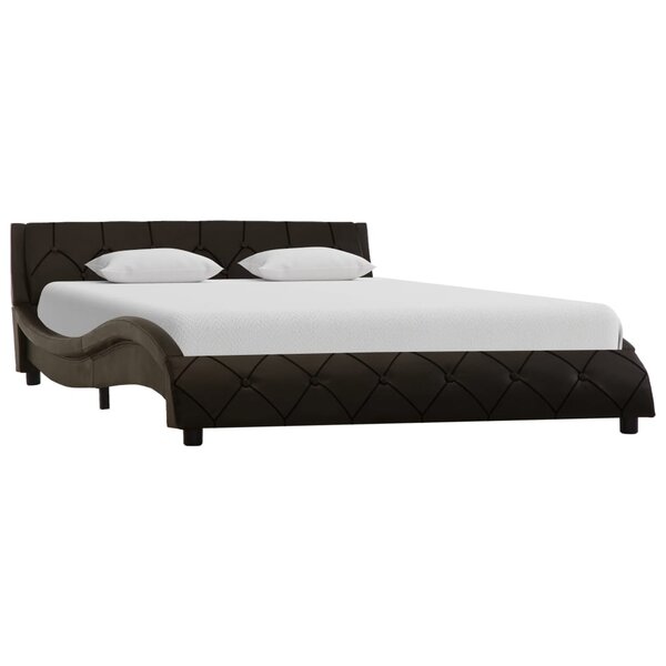 vidaXL Cadre de lit Gris Similicuir 160 x 200 cm