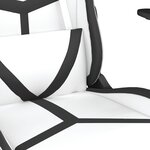 vidaXL Chaise de jeu de massage Blanc et noir Similicuir