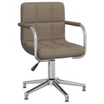 vidaXL Chaise pivotante de salle à manger Taupe Tissu