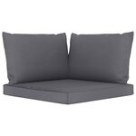 vidaXL Salon de jardin 10 Pièces avec coussins anthracite