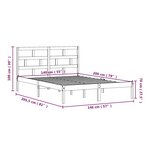 vidaXL Cadre de lit Blanc Bois de pin massif 140x200 cm