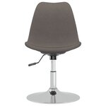vidaXL Chaises pivotantes à manger lot de 4 Gris foncé Tissu