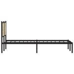vidaXL Cadre de lit en métal sans matelas chêne sonoma 140x190 cm