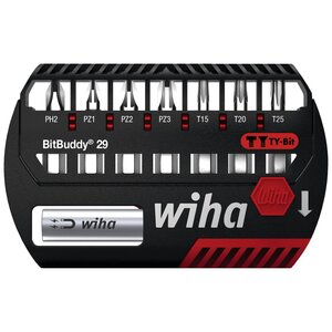 Wiha ensemble d'embouts ty phillips pozidriv torx 9 pièces bitbuddy 29 mm