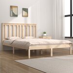 vidaXL Cadre de lit bois de pin massif 120x190 cm petit double