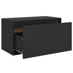 vidaXL Banc d'entrée 80x40x45 cm Noir Bois d'ingénierie