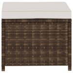 vidaXL Salon de jardin 5 Pièces avec coussins Résine tressée Marron