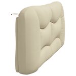 vidaXL Coussin de tête de lit crème 180 cm tissu