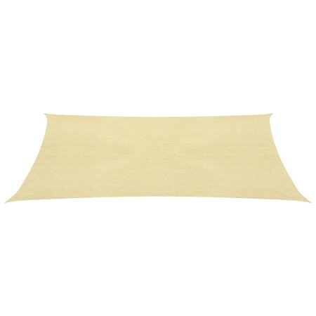 vidaXL Parasol en PEHD rectangulaire 4 x 6 m Beige