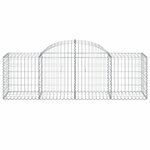 vidaXL Paniers à gabions arqués 40 Pièces 200x50x60/80 cm fer galvanisé
