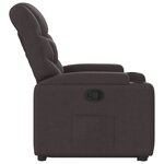 vidaXL Fauteuil inclinable marron foncé tissu